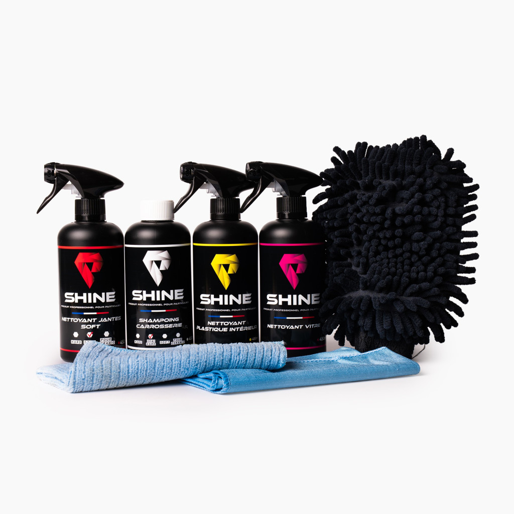 Pack Débutant Lavage Auto Shine – Kit Complet Entretien Voiture