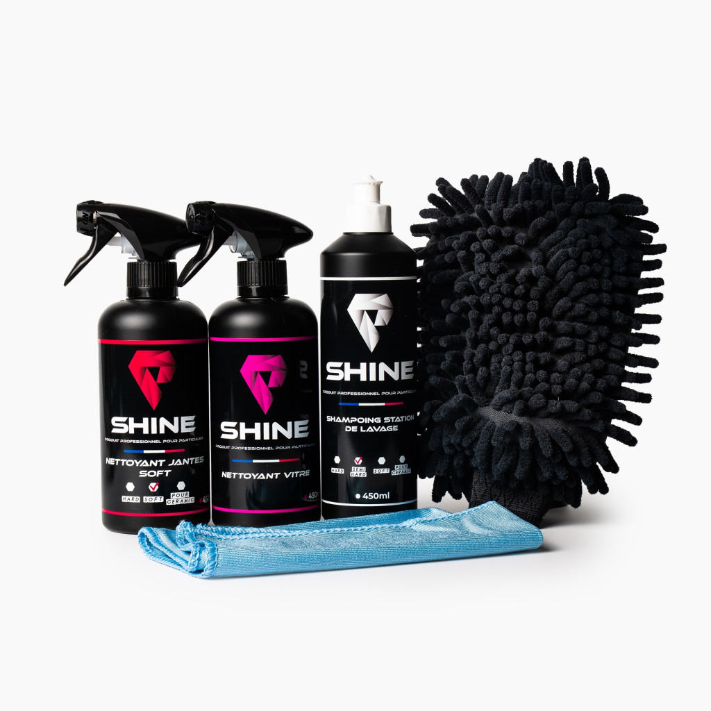 Pack station de lavage Shine – Kit lavage auto sans seau