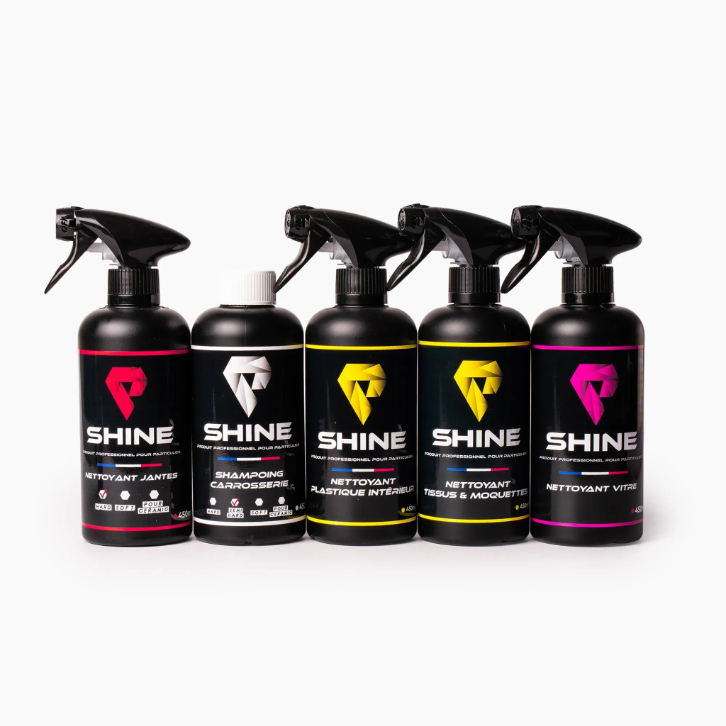 Pack découverte lavage auto Shine – Nettoyage complet intérieur extérieur