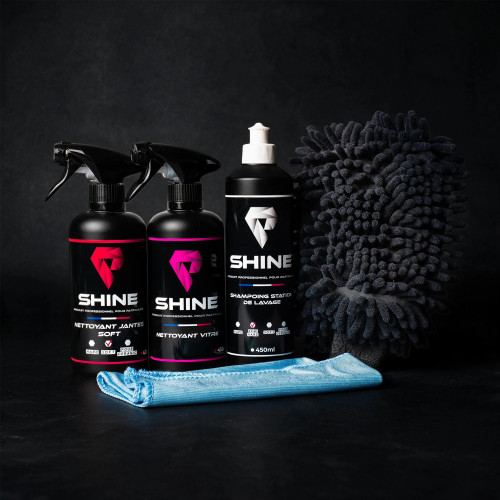 Pack station de lavage Shine – Kit lavage auto sans seau