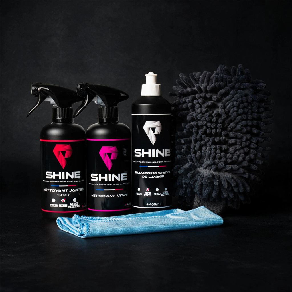 Pack station de lavage Shine – Kit lavage auto sans seau