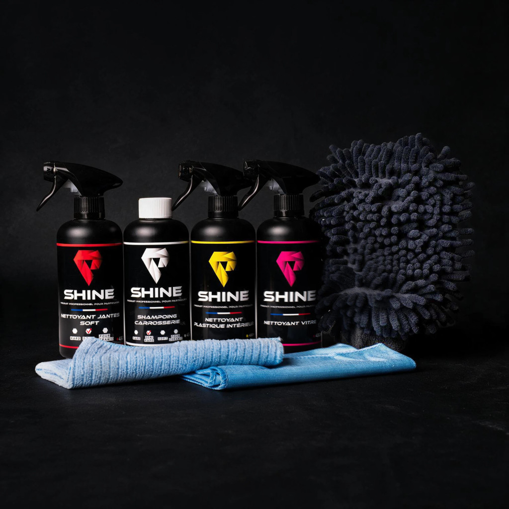 Pack Débutant Lavage Auto Shine – Kit Complet Entretien Voiture
