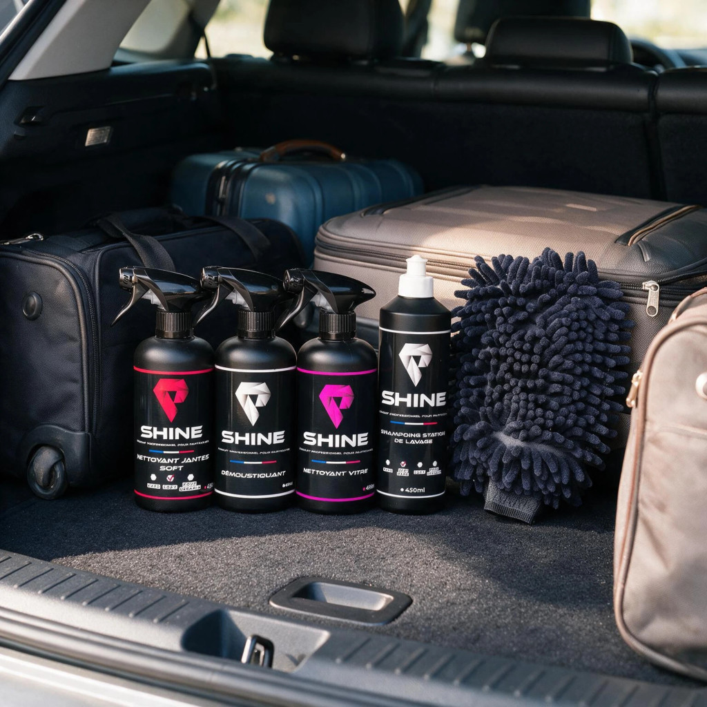 Pack voyage Shine – Kit nettoyage voiture à emporter partout