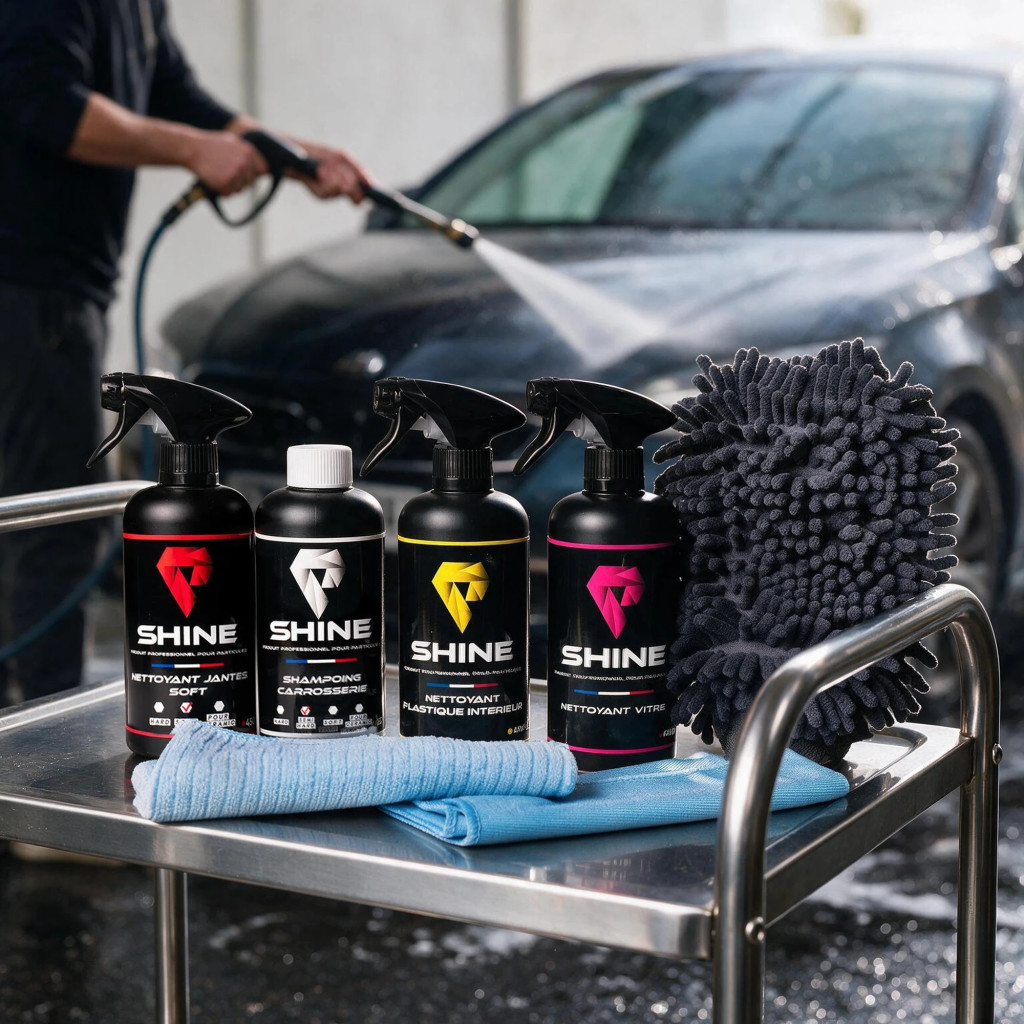 Pack Débutant Lavage Auto Shine – Kit Complet Entretien Voiture